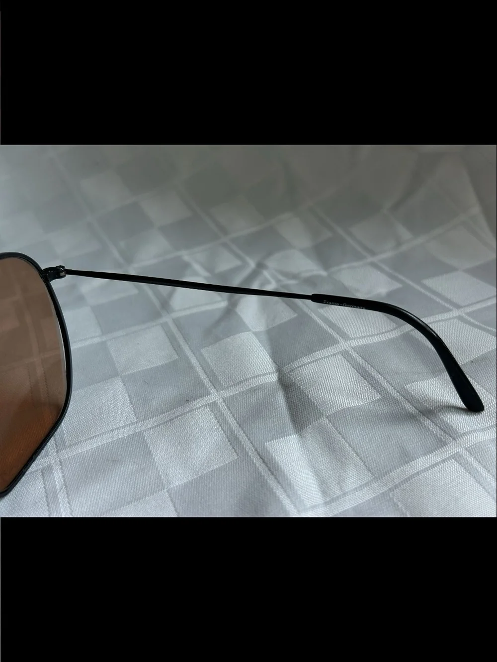 CARL ZEISS Vtg 80s W. Germany Comp. Aviator Sunglasses Matte Black Brown Lenses